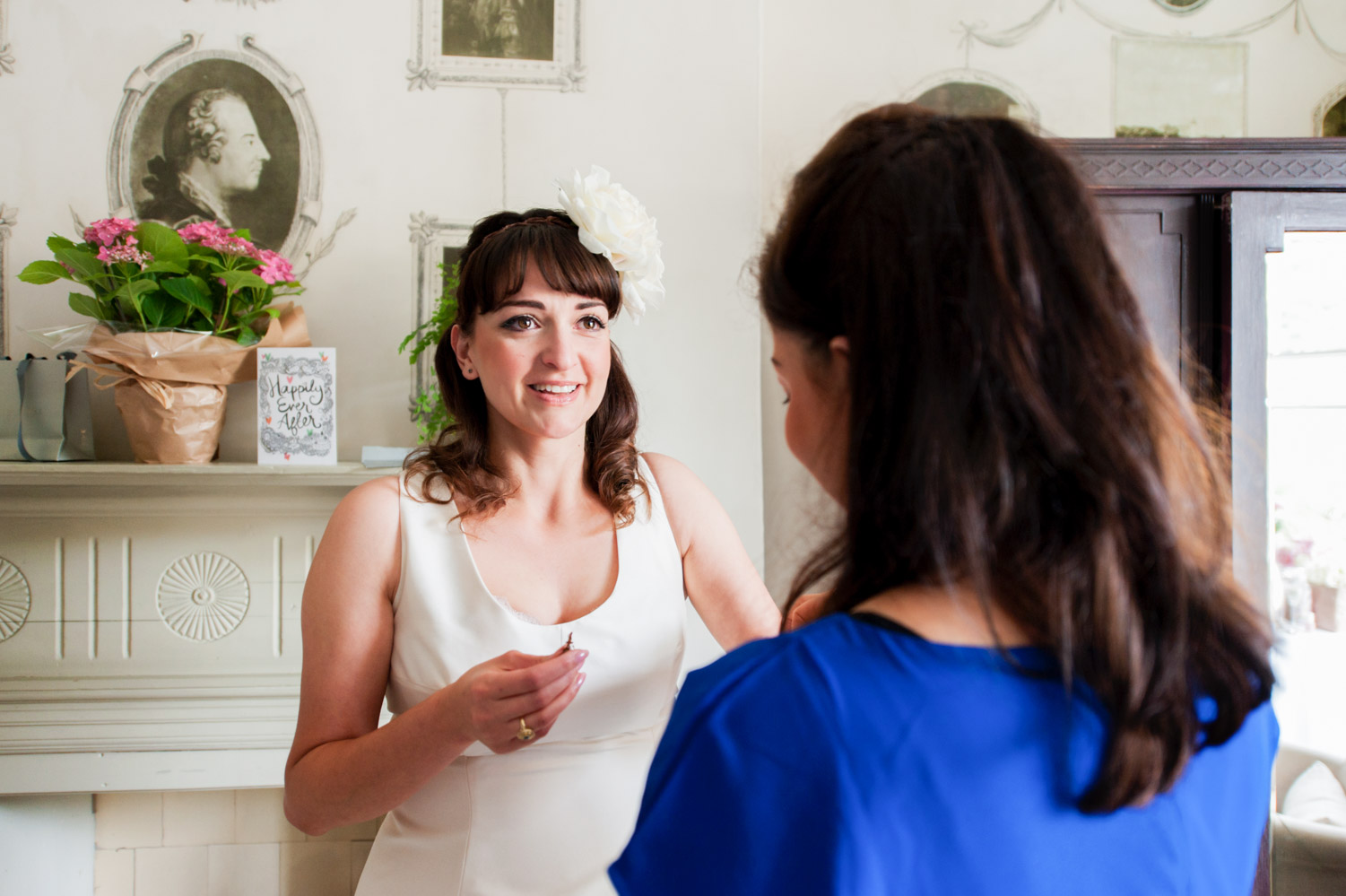 Bride getting ready at the Old Rectory