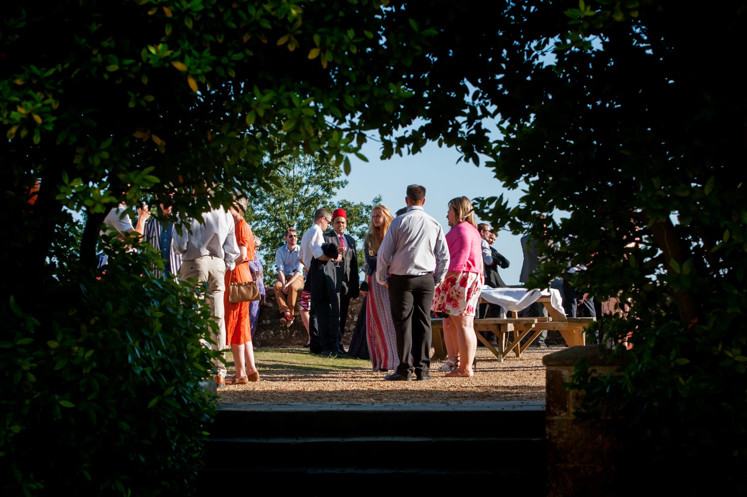 Wedding guests at Battle Abbey