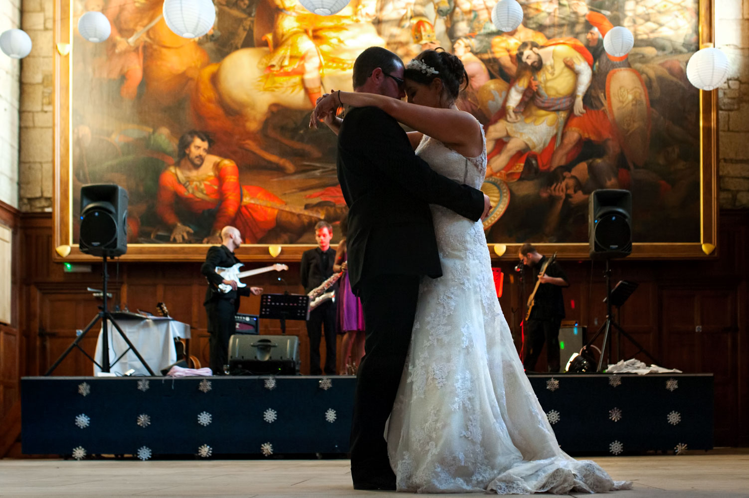 First dance at Battle Abbey School wedding reception