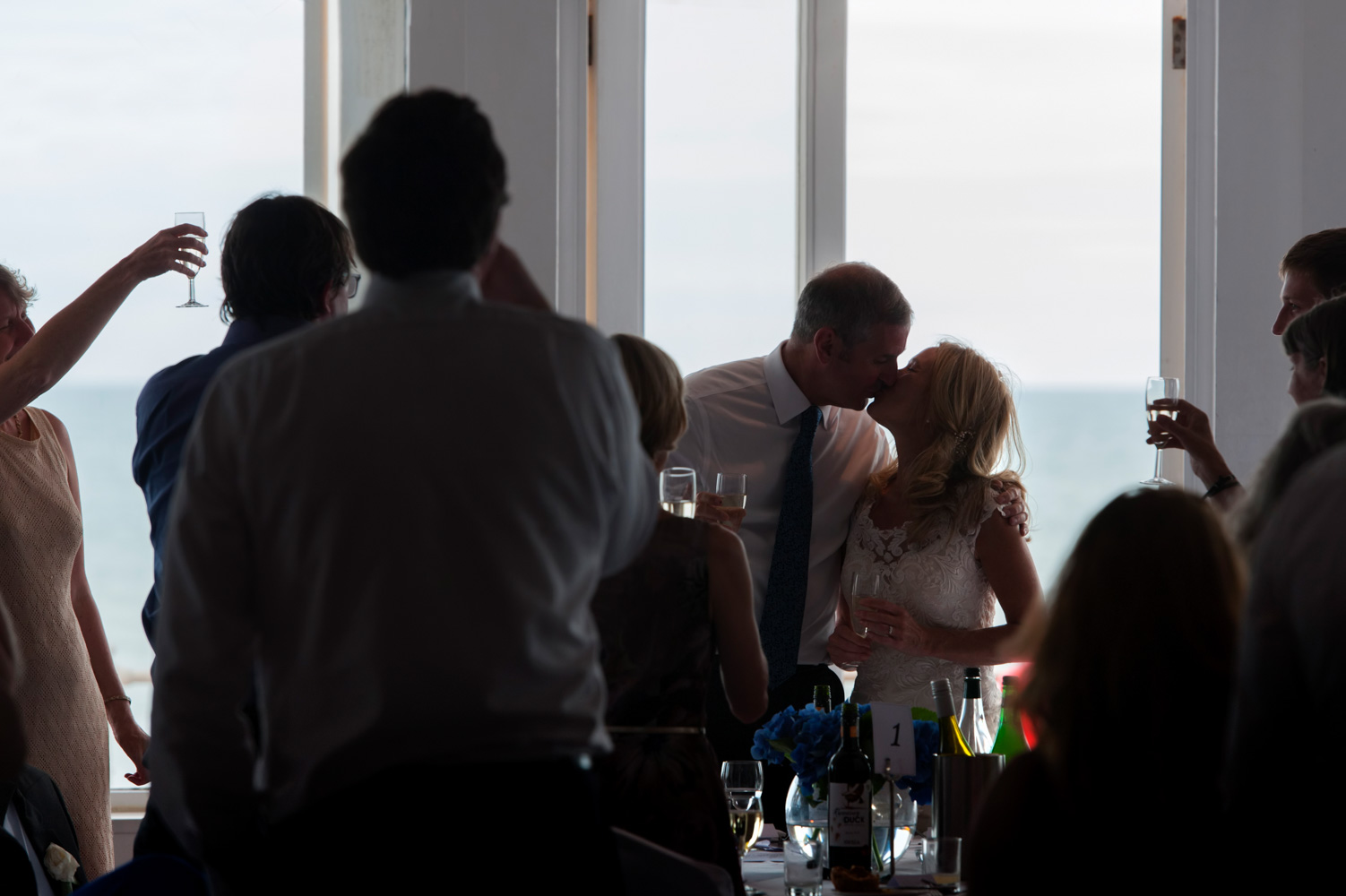 Wedding reception at the Azur Hastings by informal Sussex wedding photographer James Robertshaw