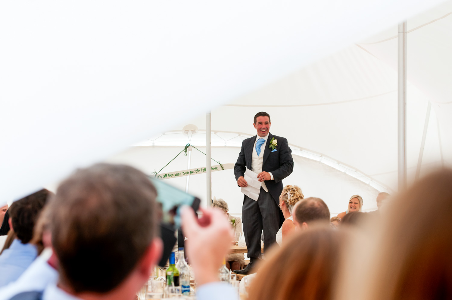 Wedding speeches by Sussex documentary wedding photographer James Robertshaw 