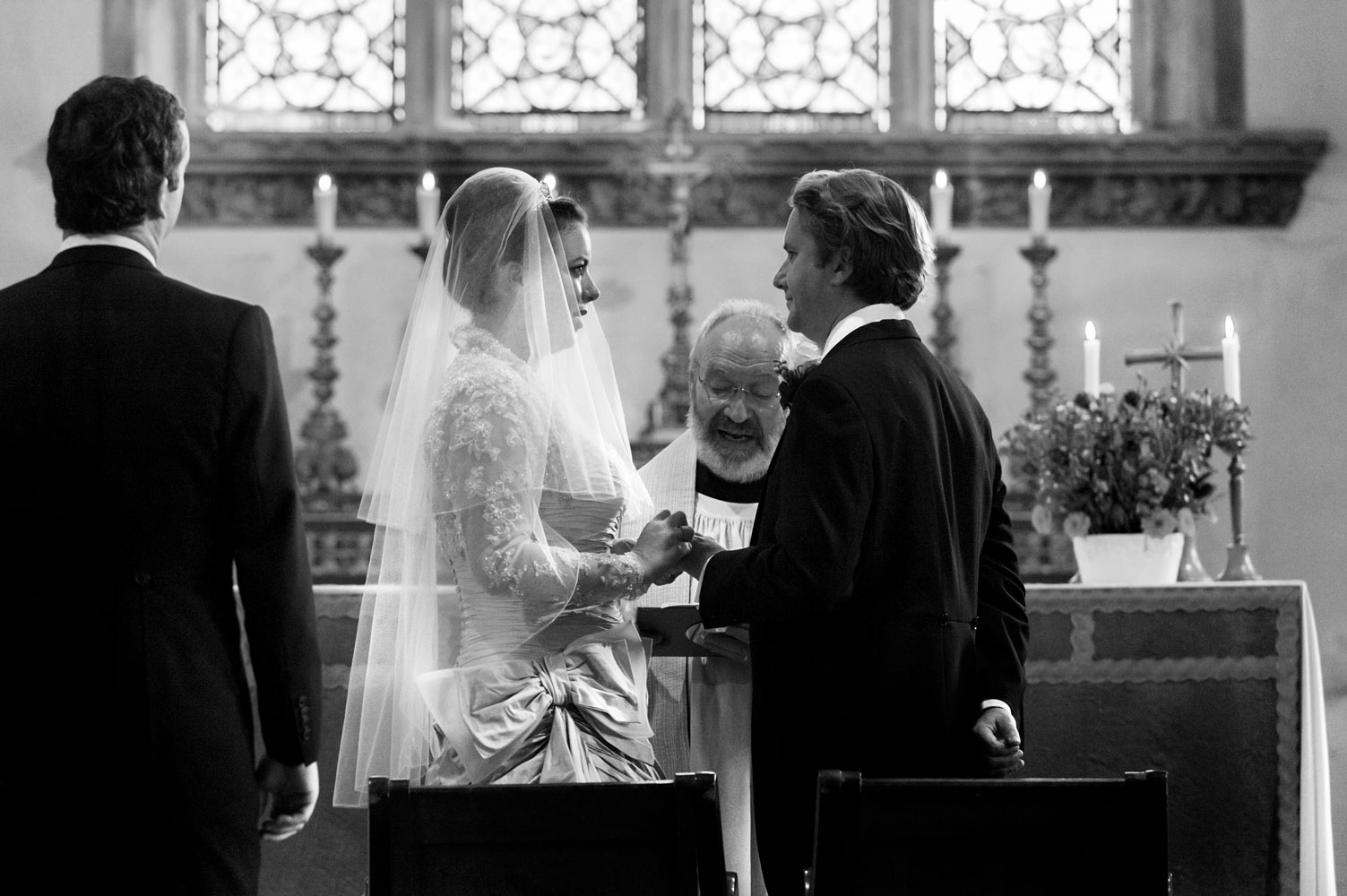 Wedding ceremony in church 