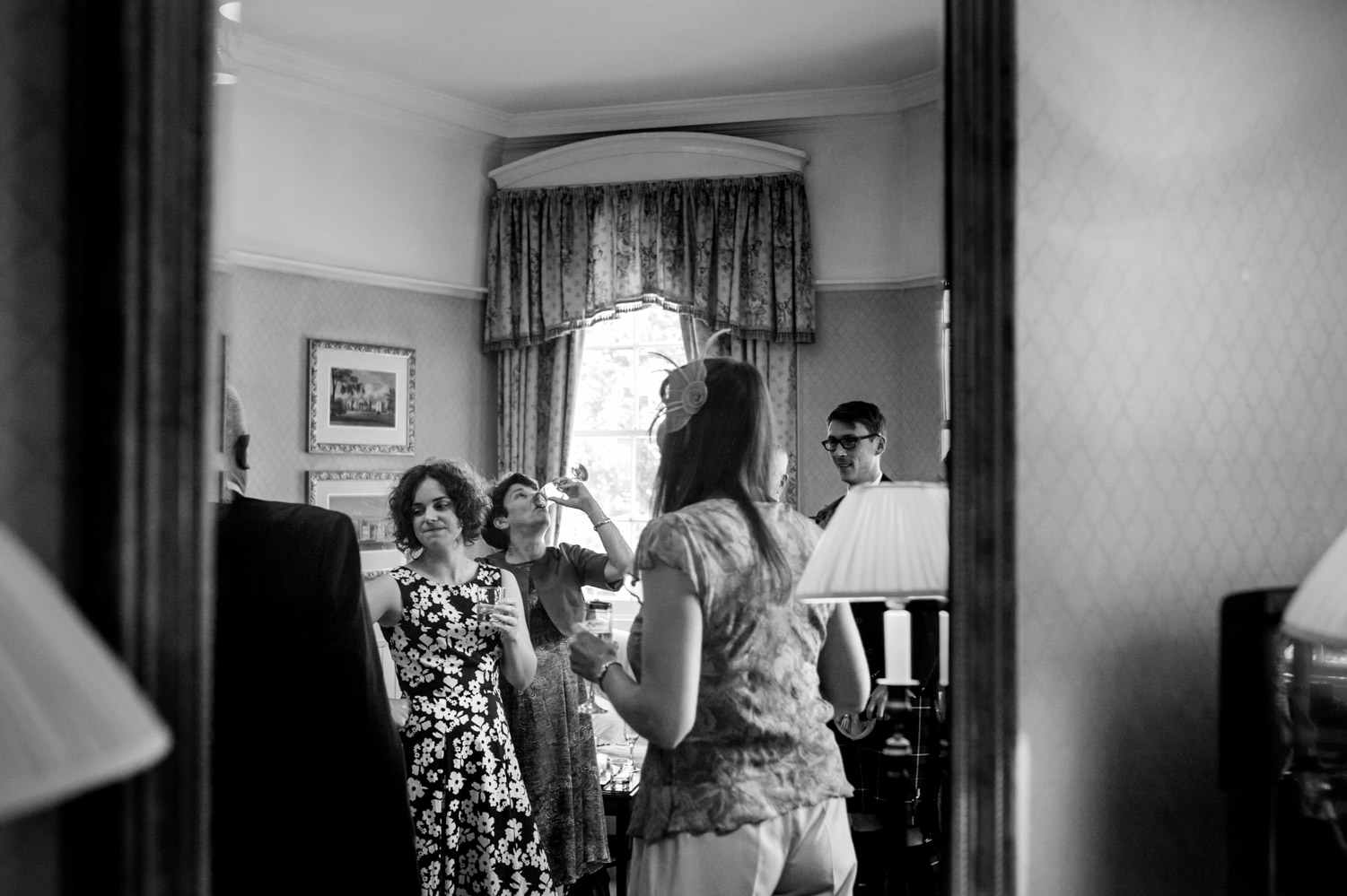 Bridal party getting ready