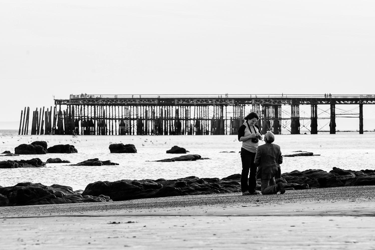 Hastings enagagement photography on the beach