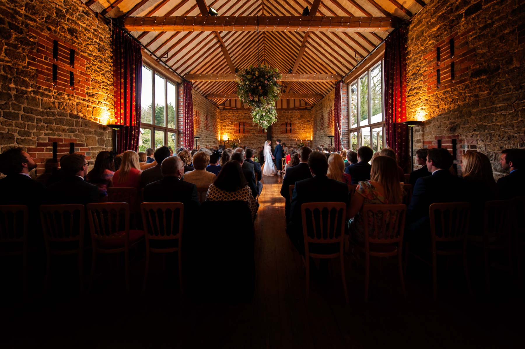 Wedding ceremony at Bartholomew Barn