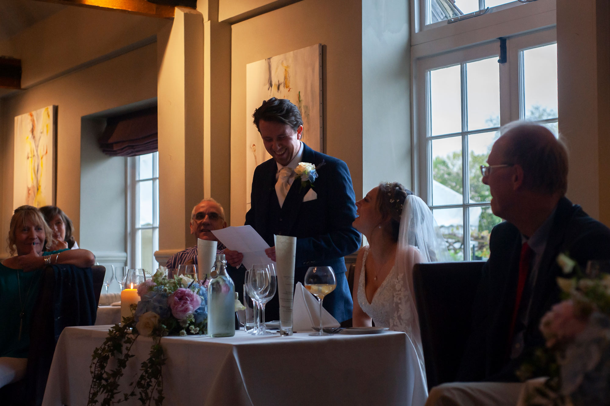 Groom's speech at Jeremy's Restaurant, Haward's Heath.