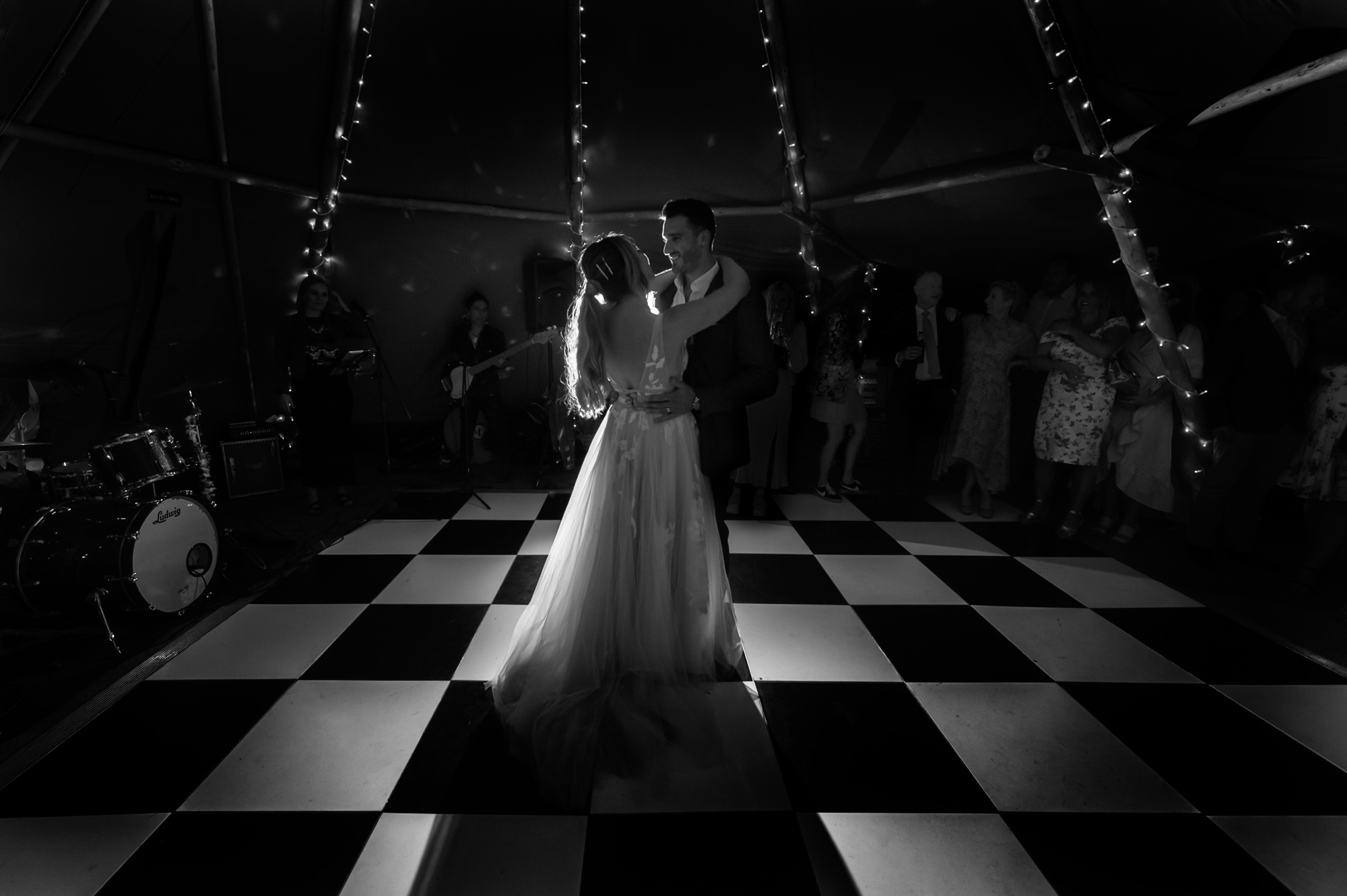 First dance by East Sussex documentary wedding photographer James Robertshaw.