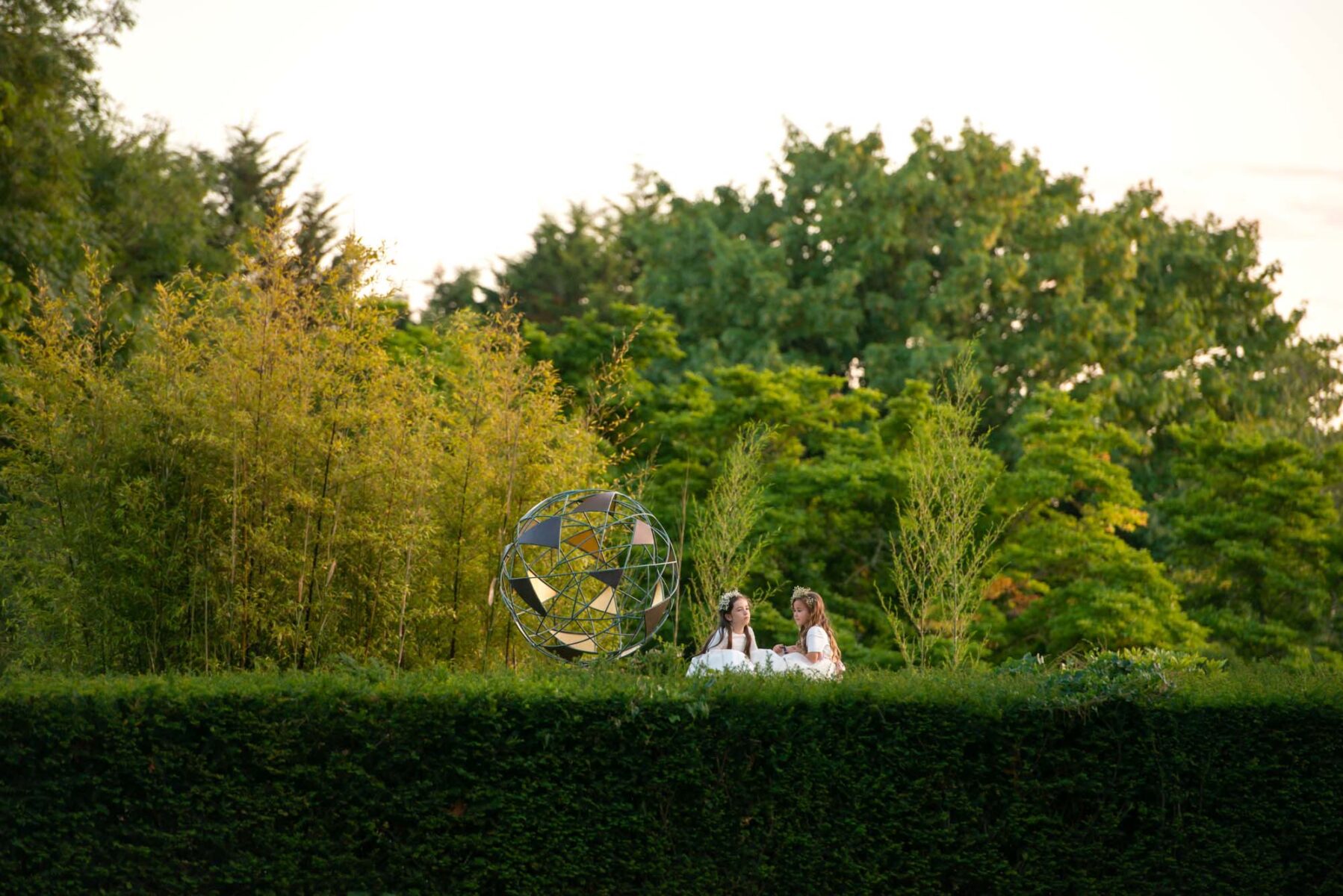 Children in the grounds of Great Fosters Surrey 