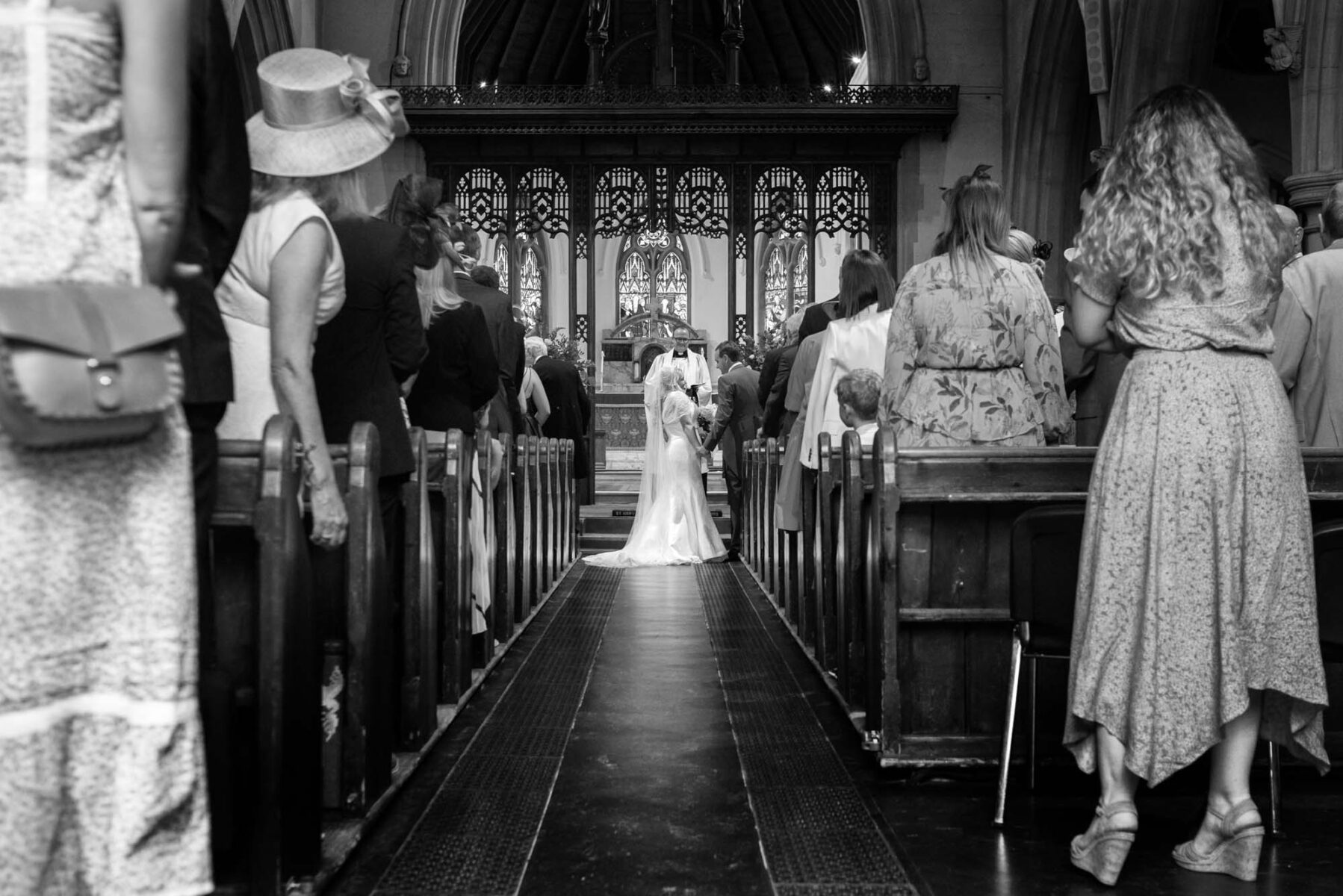 Bride and groom just beofre ceremony 