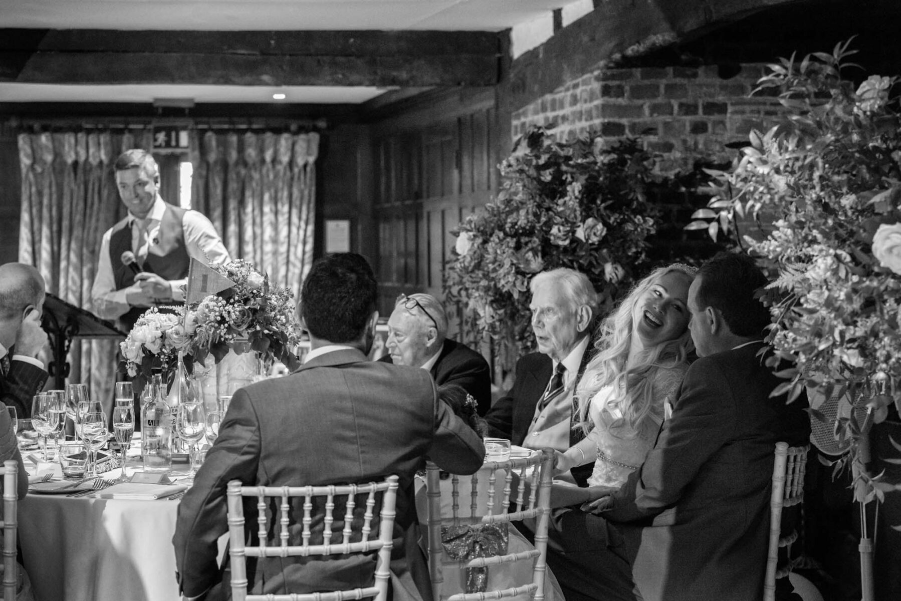 Speeches at Great Fosters wedding