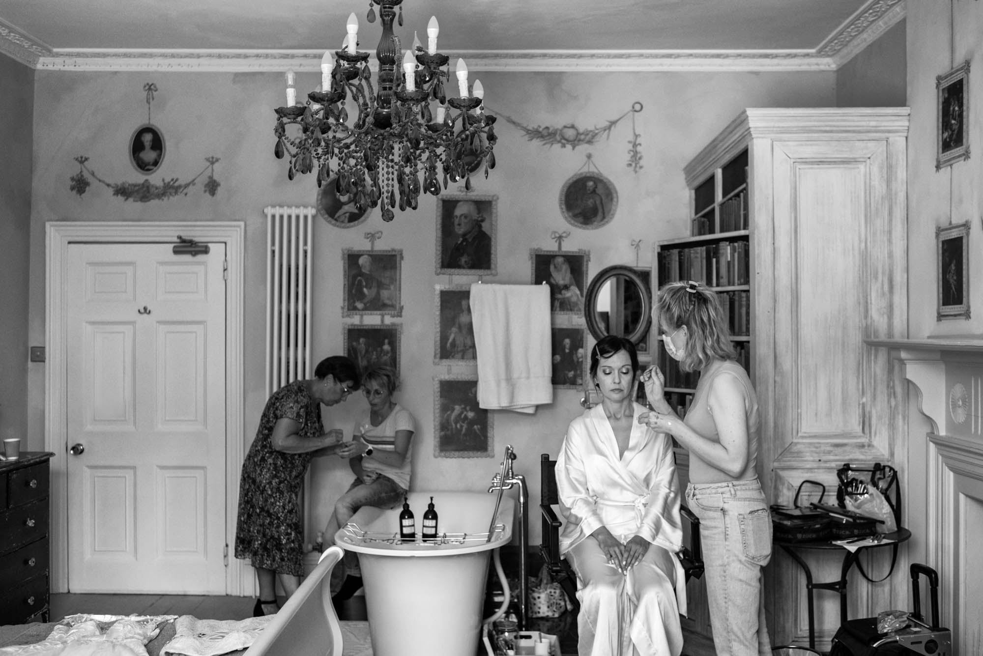 Bridal preparations by Old Rectory Hastings photographer James Robertshaw