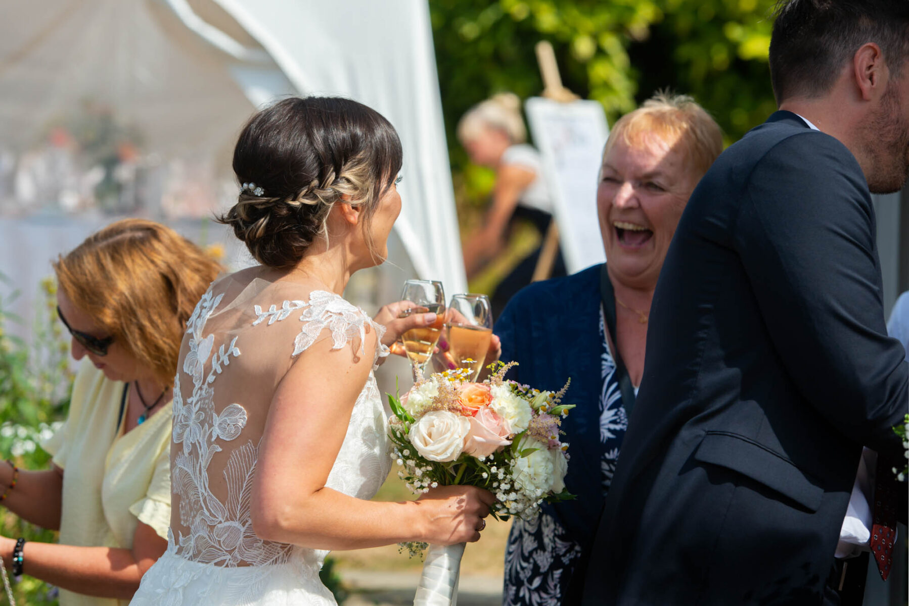 Bride laughing with mum at the Old Rectory Hastings